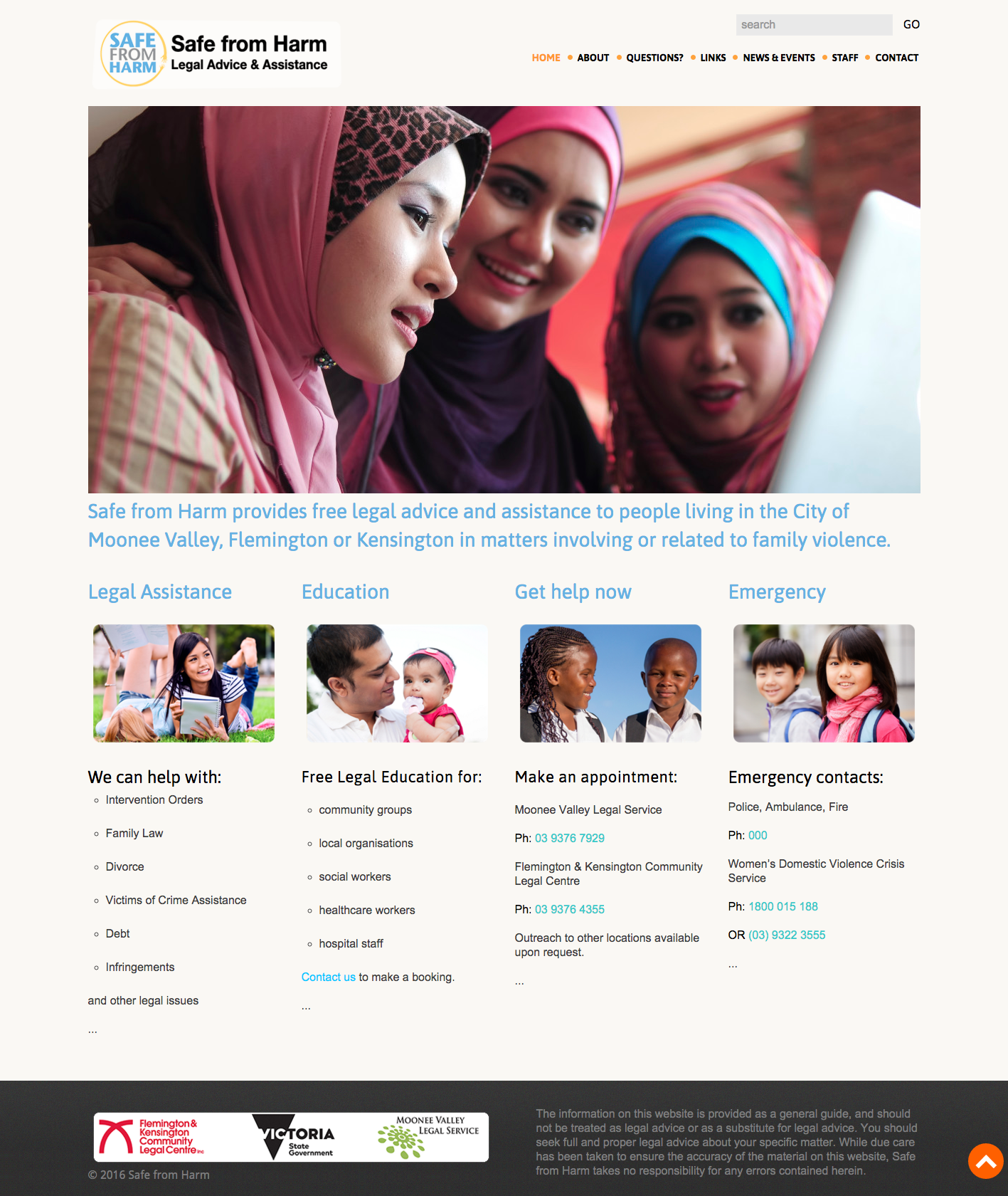 Safe from Harm Legal Advice and Assistance